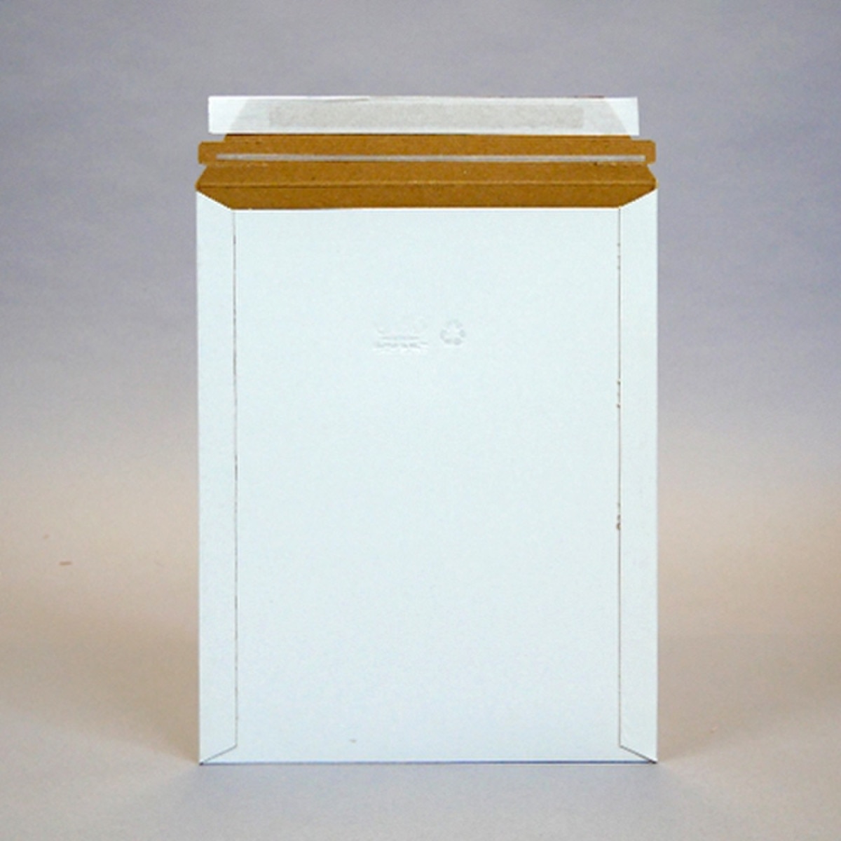 White Rigid Mailer for postcards.